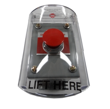 Emergency stop button cover